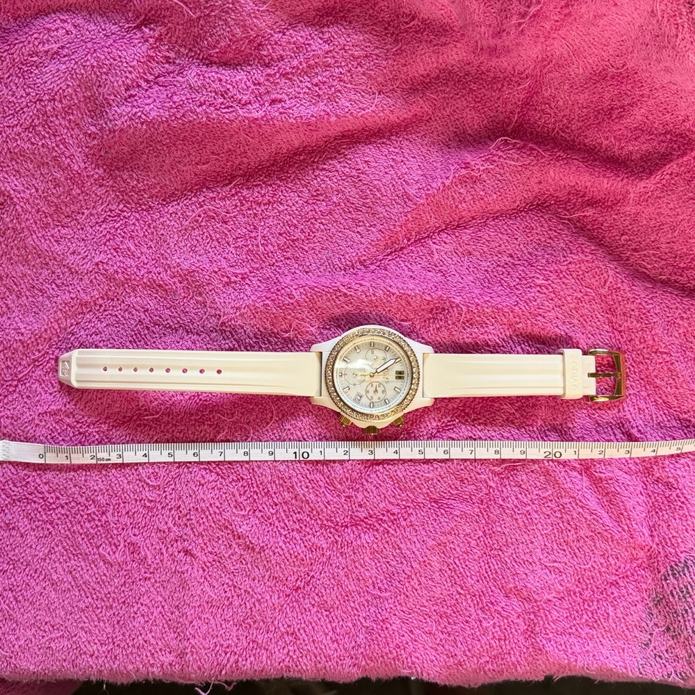 Zodiac Women's White and Gold Crystal Accent Watch - Picture 8 of 10